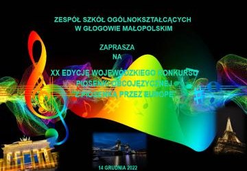 XX Wojewódzki Konkurs Piosenki Obcojęzycznej „Z piosenką przez Europę”